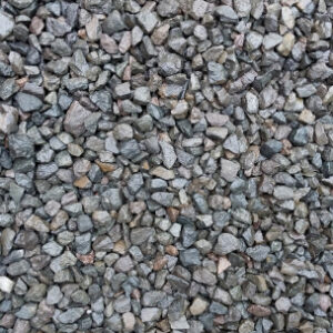 Small angular gray 3/8 inch crushed stone