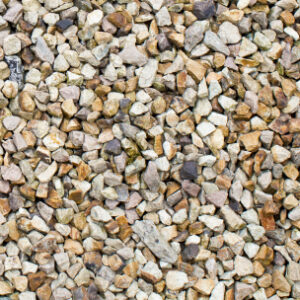 Small light and dark driveway gravel stones