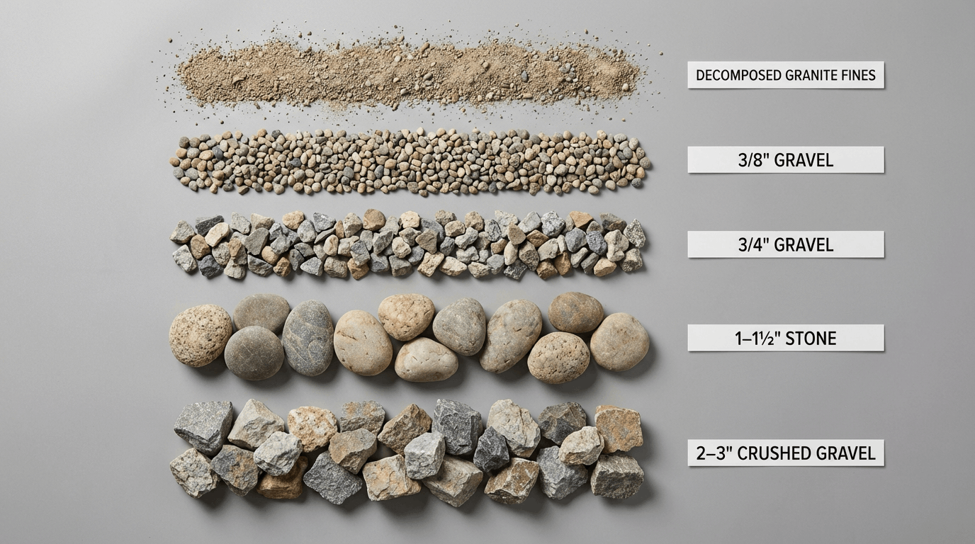 Gravel Types Comparison Chart: Sizes, Uses, Cost & Coverage